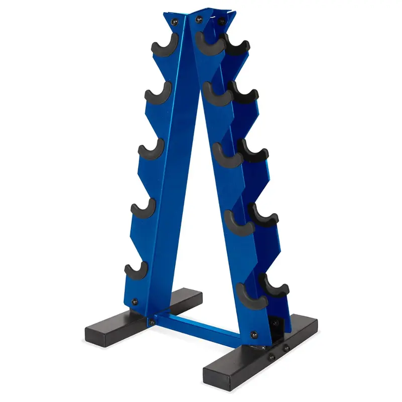 Space-Saving A-Frame Dumbbell Rack for Home Gym Organization 2