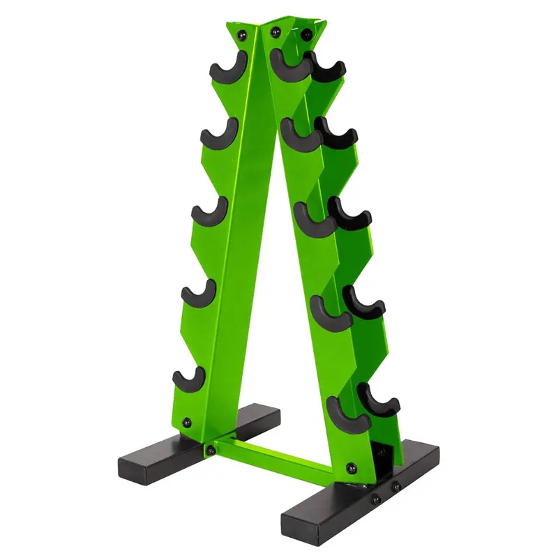 Space-Saving A-Frame Dumbbell Rack for Home Gym Organization