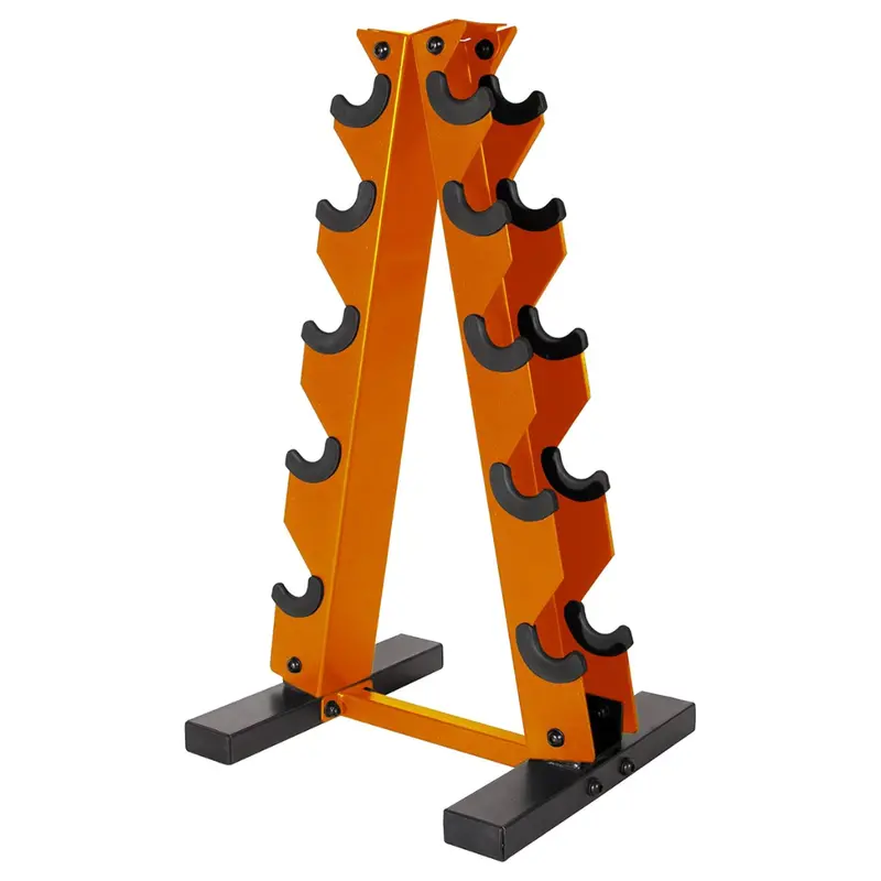 Space-Saving A-Frame Dumbbell Rack for Home Gym Organization
