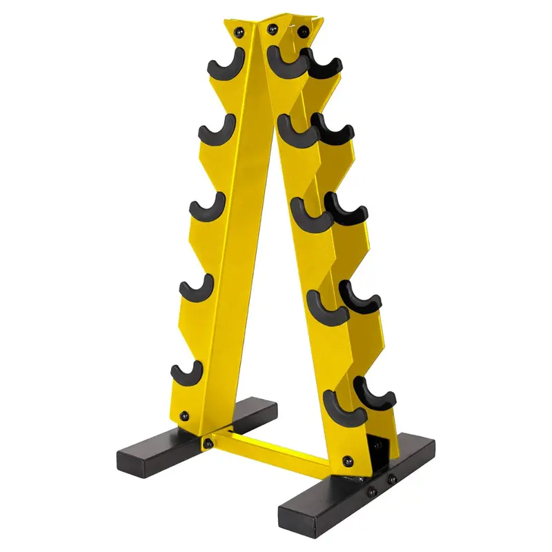 Space-Saving A-Frame Dumbbell Rack for Home Gym Organization