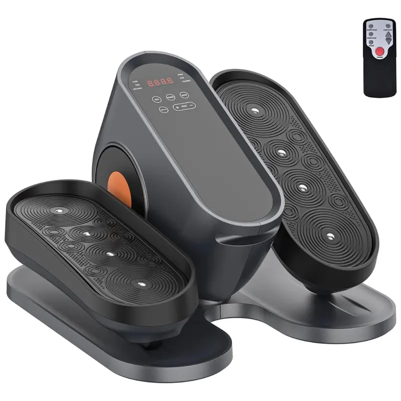 Space-Saving Under-Desk Elliptical with LCD Monitor and Remote Operation 2
