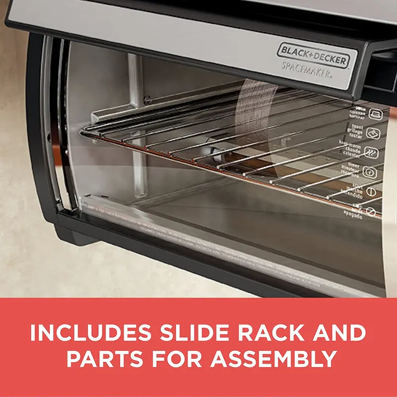 Spacemaker Under-Counter Toaster Oven in Black and Stainless Steel (TROS1000D)