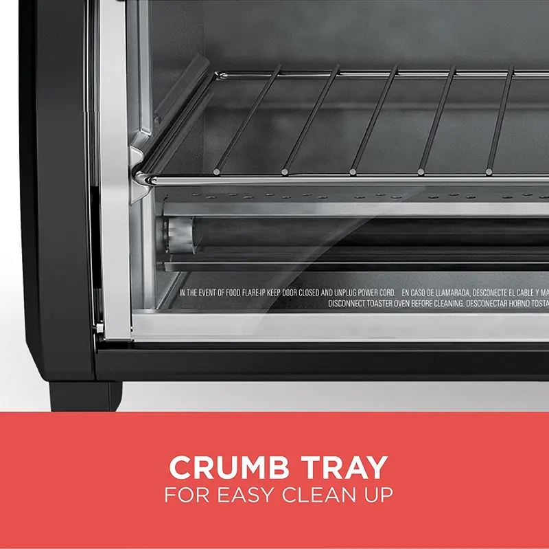 Spacemaker Under-Counter Toaster Oven in Black and Stainless Steel (TROS1000D)