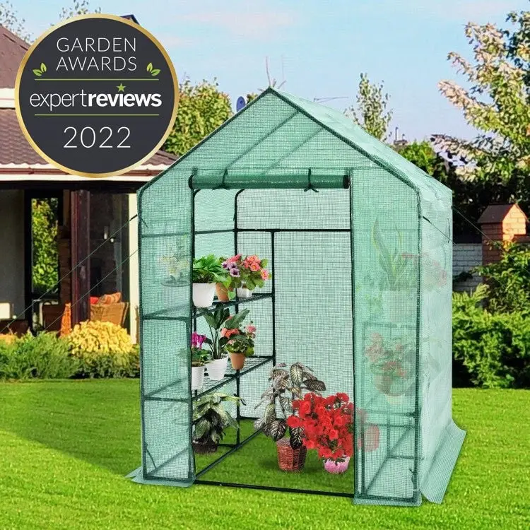 Spacious 56-Inch Walk-In Garden Greenhouse with Observation Windows