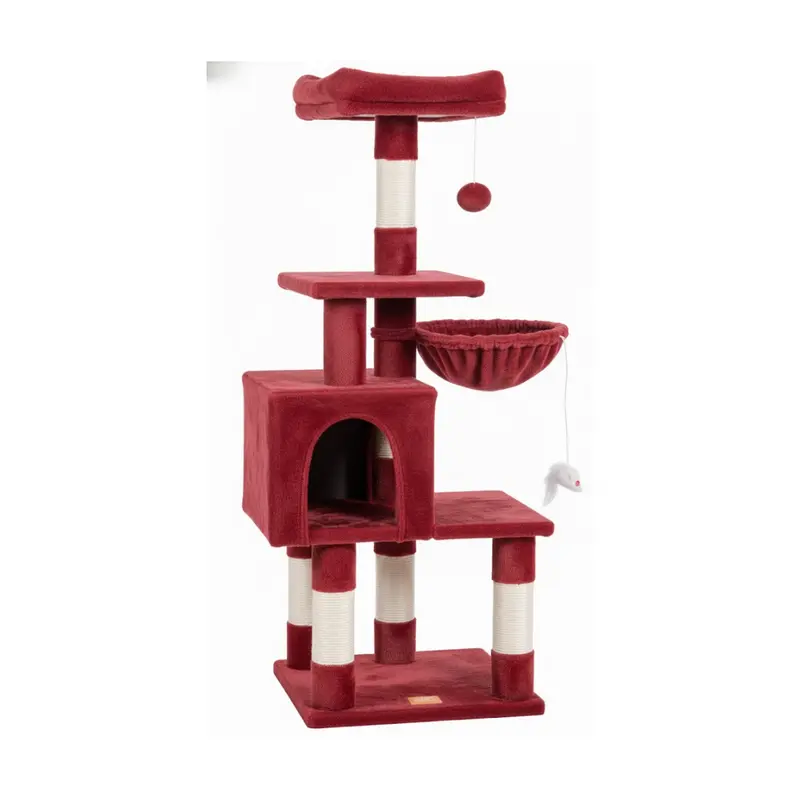 Spacious Cat Tree with Hammock, Perch, Condo, and Dual Scratching Posts 2