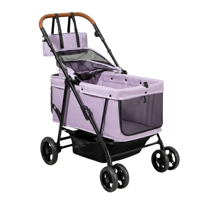 Spacious Foldable Dog Stroller for Medium to Large Breeds – Ventilated Cabin 2