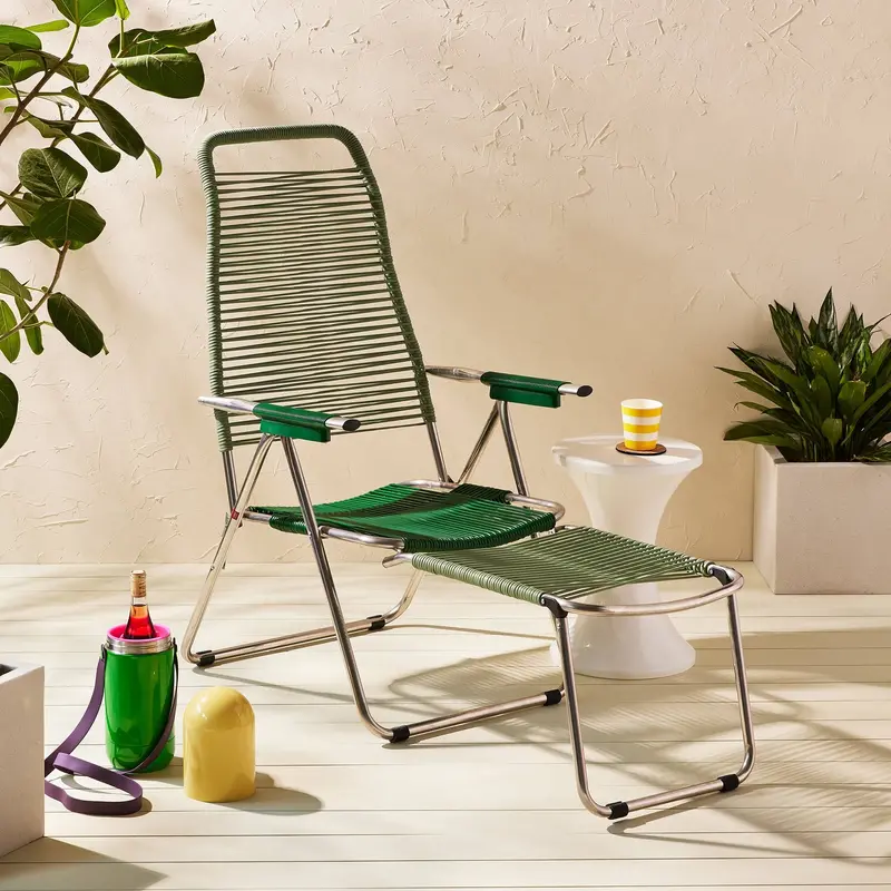 Spaghetti Sage Green Outdoor Lounge Chair