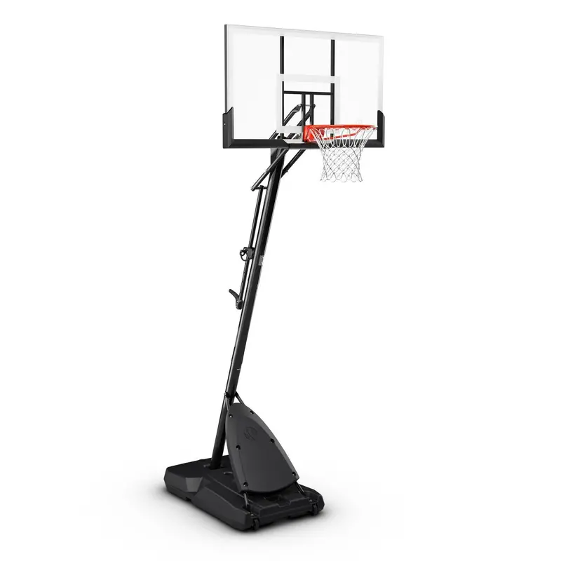 Spalding 54-Inch Portable Basketball Hoop – Shatterproof Polycarbonate Backboard with ExactaHeight Adjustment
