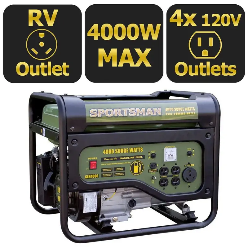 Sportsman 4000-Watt Gas-Powered Portable Generator with Electric Start