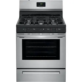 Stainless Steel 30-Inch Gas Range by Frigidaire – 5-Burner Layout, Freestanding Design
