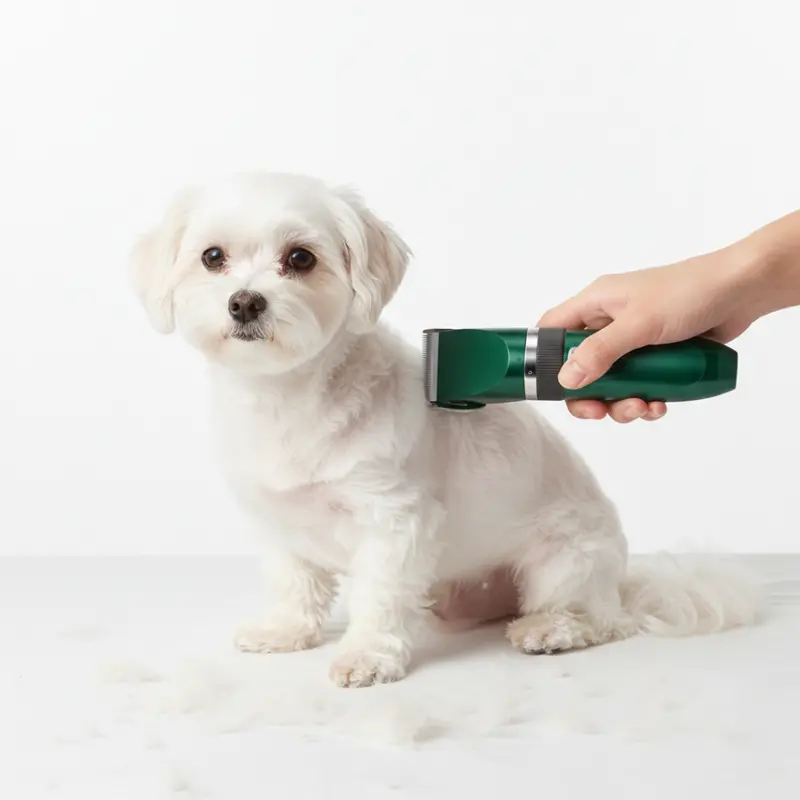 Stainless Steel Cordless Pet Hair Clippers – Includes Guide Combs & Charging Base