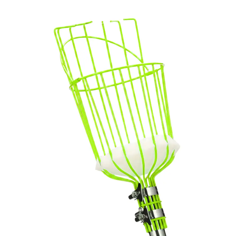 Stainless Steel Fruit Harvesting Pole with Rotating Basket Claw and Height Adjustment 2