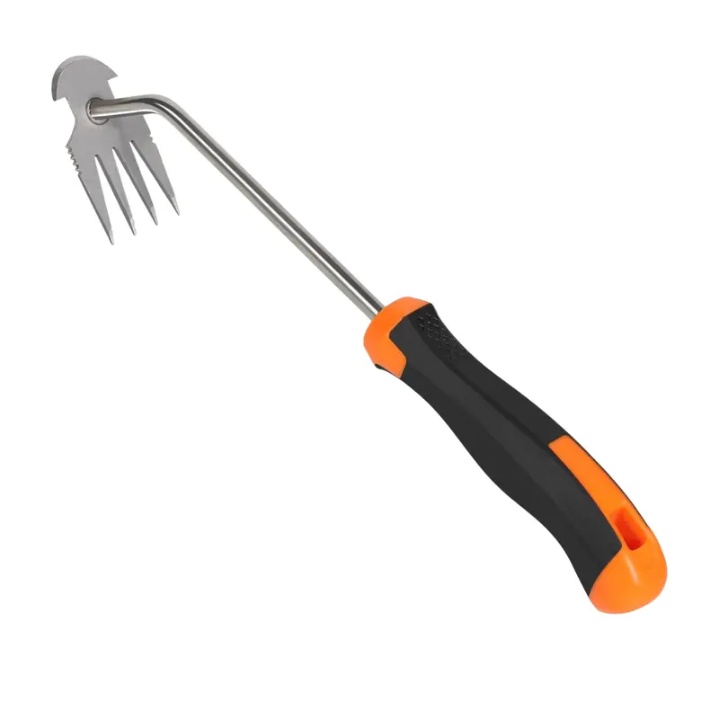 Stainless Steel Long-Handle Weeding Tool for Heavy-Duty Garden Work