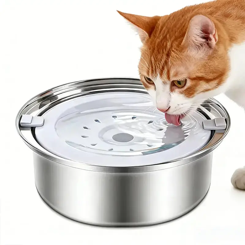 Stainless Steel No-Spill Travel Dog Bowl – Float-Activated Design for Cars & On-the-Go Use