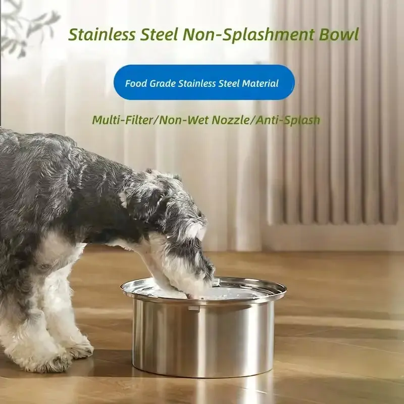 Stainless Steel No-Spill Travel Dog Bowl – Float-Activated Design for Cars & On-the-Go Use