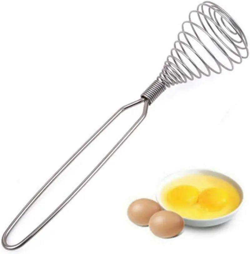 Stainless Steel Spring Whisk – Coil-Style Hand Mixer for Whipping Cream, Beating Eggs & Preparing Gravies