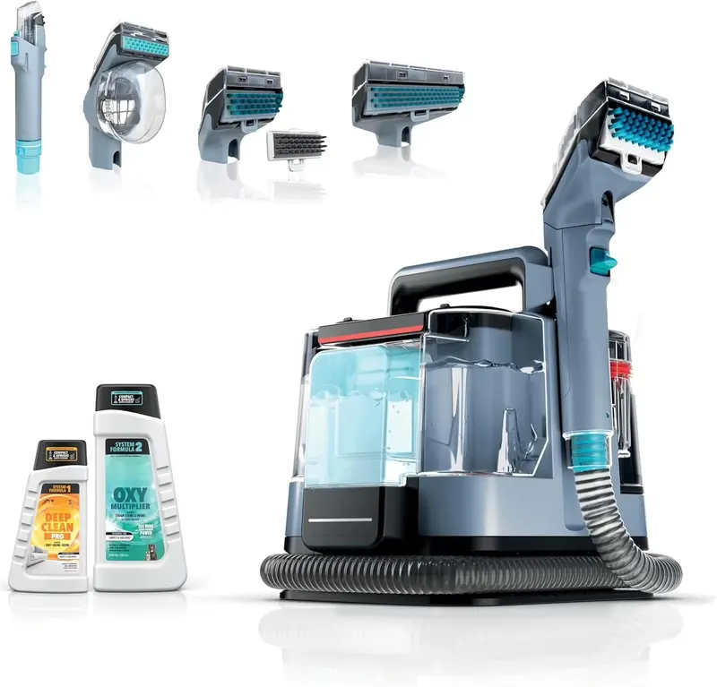 StainStriker PX202BRN Portable Carpet & Upholstery Cleaner – Nordic Blue, Includes XL Tool Kit & Full-Size Solution