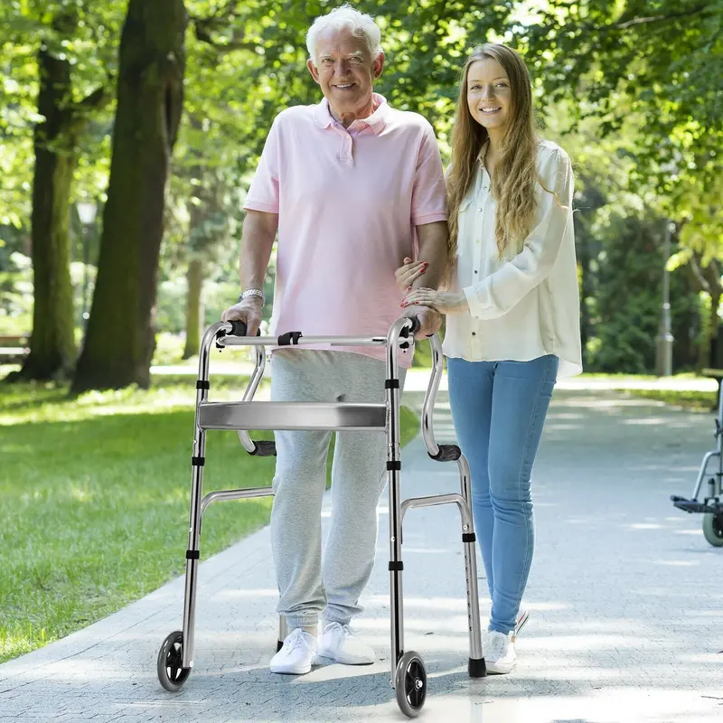Standard Foldable Walker – 440-Lb Weight Capacity Mobility Aid 2