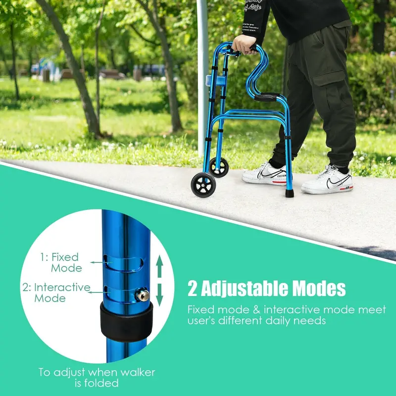 Standard Foldable Walker – 440-Lb Weight Capacity Mobility Aid