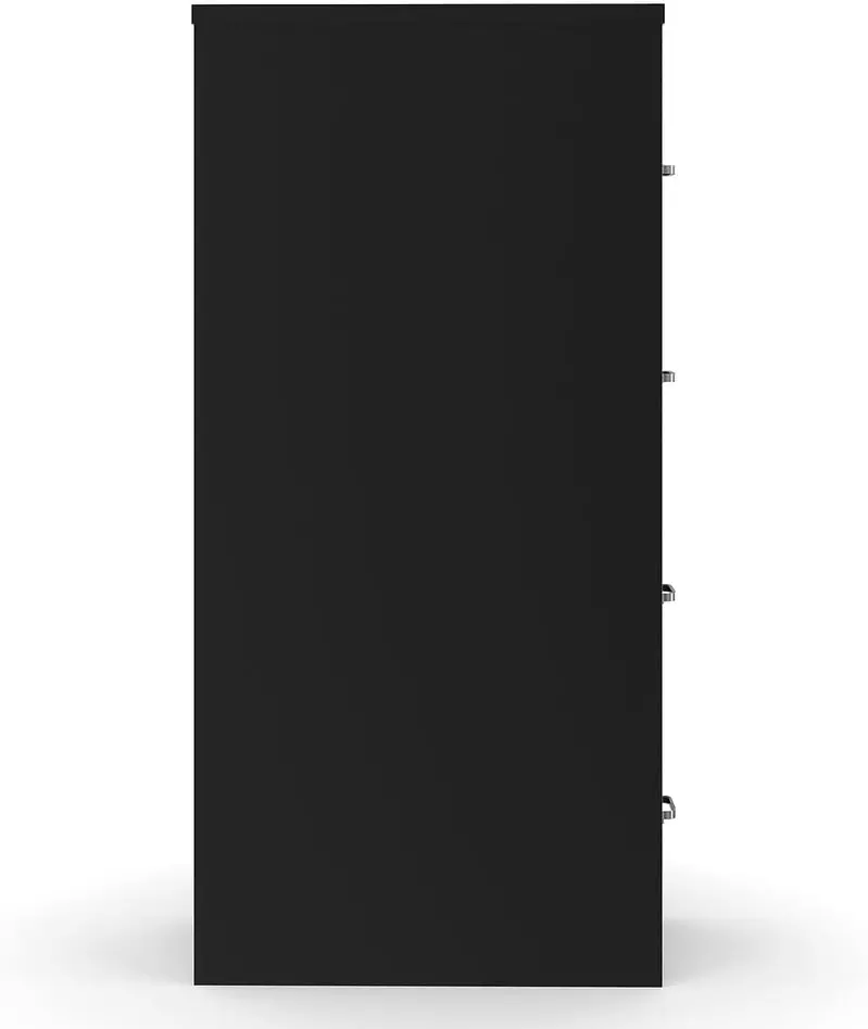 STAPLES 4-Drawer Lockable File Cabinet in Black – 25-Inch Depth, 15-Inch Width