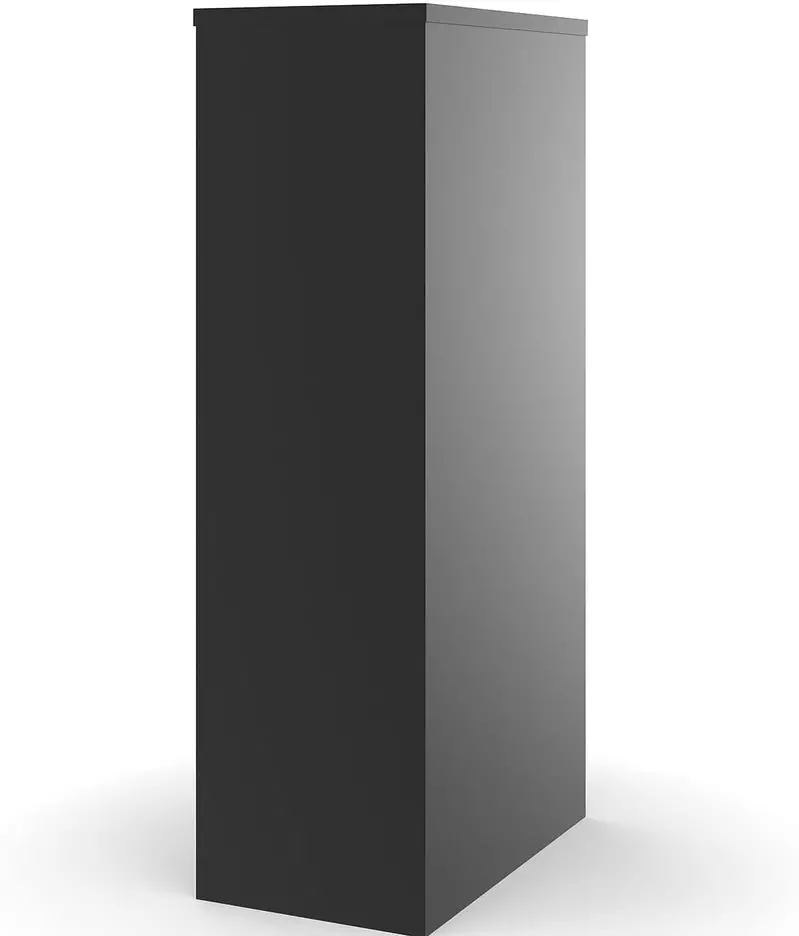 STAPLES 4-Drawer Lockable File Cabinet in Black – 25-Inch Depth, 15-Inch Width