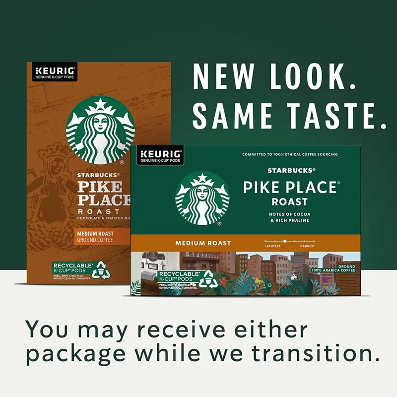 Starbucks Pike Place Roast K-Cup Pods – Medium Roast Arabica, 96-Count, Keurig Compatible