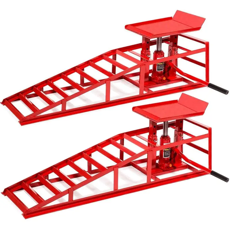 Stark USA 50525 Heavy-Duty Hydraulic Vehicle Service Ramp for Cars and Trucks