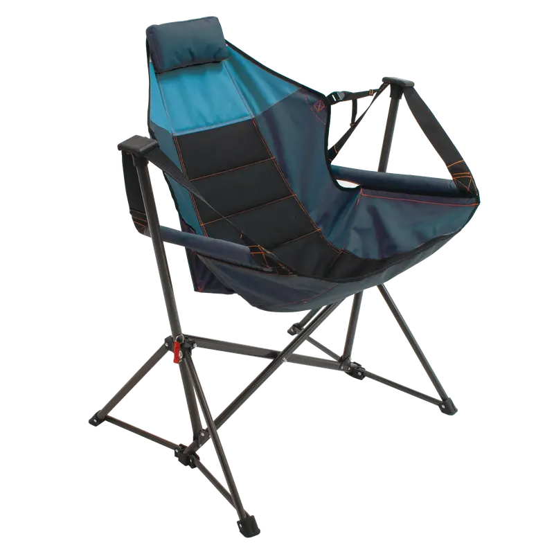 Steel-Frame Hammock Chair in Navy Blue – Suspended Cradle Lounger for Indoor/Outdoor Use