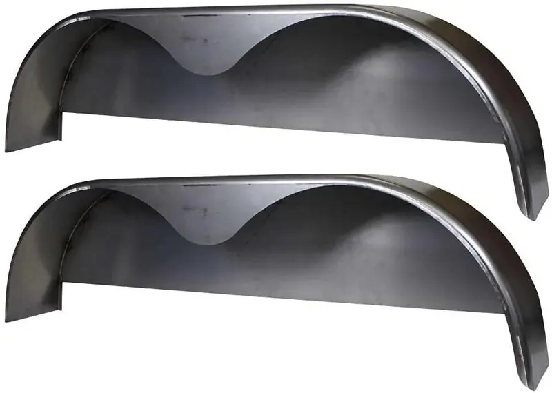 Steel Tandem-Axle Trailer Fender Set – 72" x 10.75", Welded Back Plate (2-Pack)