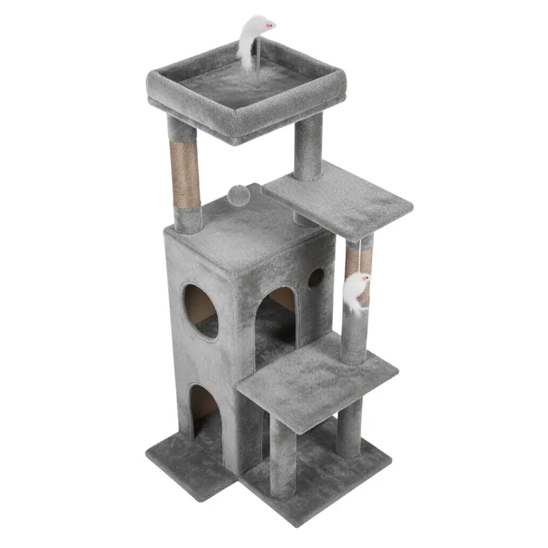 Step-Style Cat Tower – Caves, Scratching Posts, and Graduated Climbing Levels