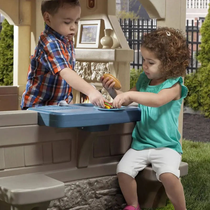 Step2 Charming Cottage Playhouse with Windows, Door, and Pretend Play Features