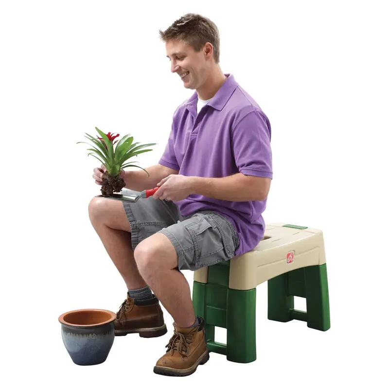Step2 Garden Kneeler & Seat – Dual-Function Outdoor Tool with Comfortable Cushioned Surface (Green)