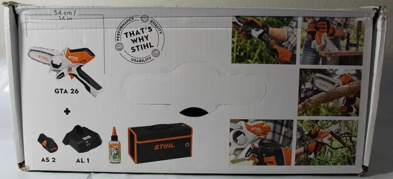 STIHL GTA 26 Cordless Pruning Chainsaw – Includes Battery, Charger & Carrying Case