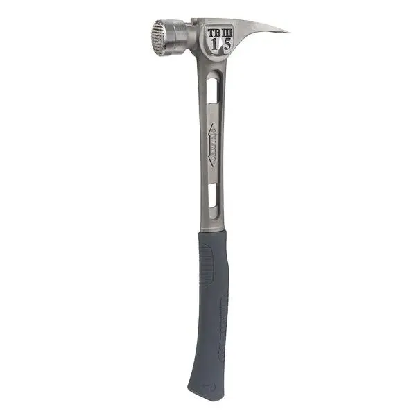 Stiletto TB3MC 15 oz Titanium Ti-Bone III Hammer – Milled Face & Ergonomic Curved Handle