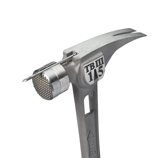 Stiletto TB3MC 15 oz Titanium Ti-Bone III Hammer – Milled Face & Ergonomic Curved Handle