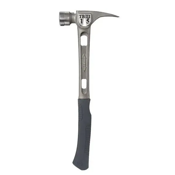 Stiletto TB3MC Titanium Framing Hammer – 15 oz, Precision-Milled Face, Contoured Grip