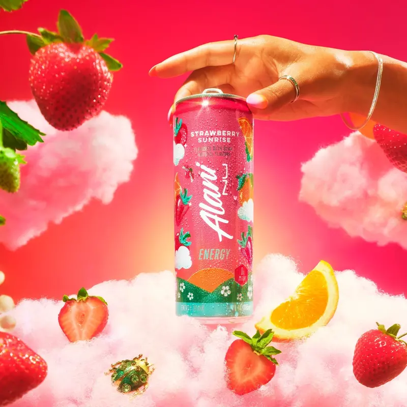 Strawberry Sunrise Energy Drink – Refreshing Taste, 12-Fl-Oz Cans, 24-Pack