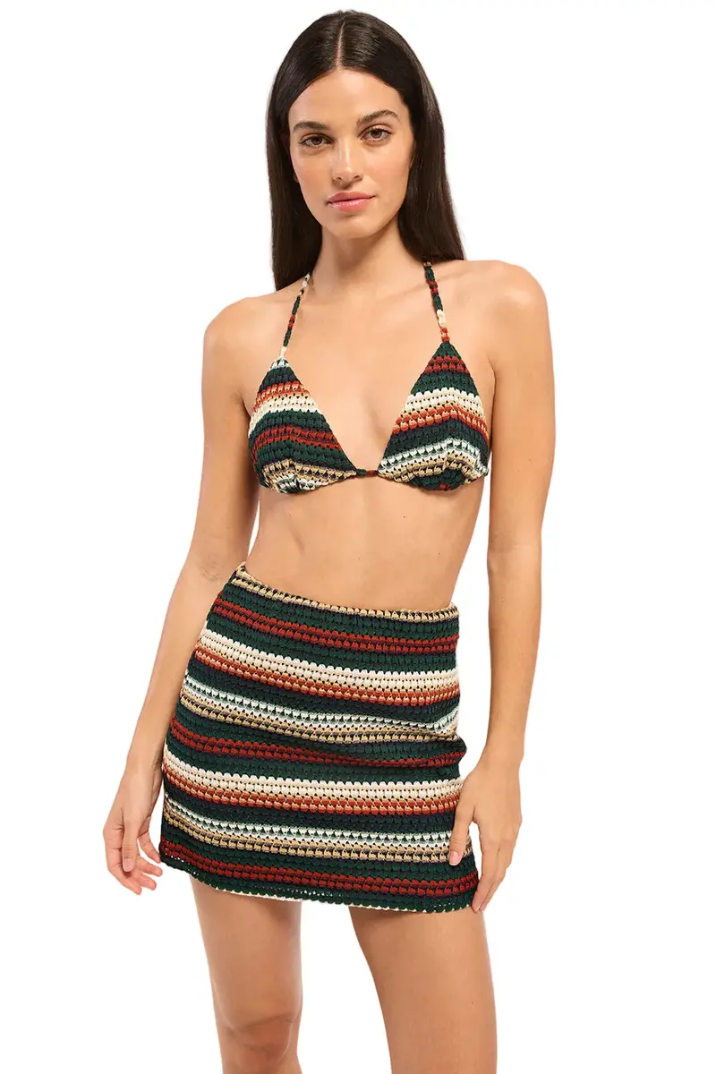 Striped Crochet-Knit Summer Top – Breathable, Handcrafted-Inspired Sleeveless Blouse