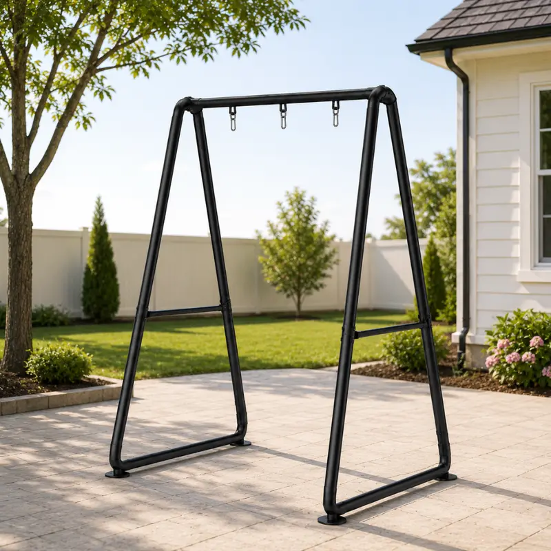 Sturdy A-Frame Hammock Chair Stand Built for 300 Pounds with Powder-Coated Steel Construction