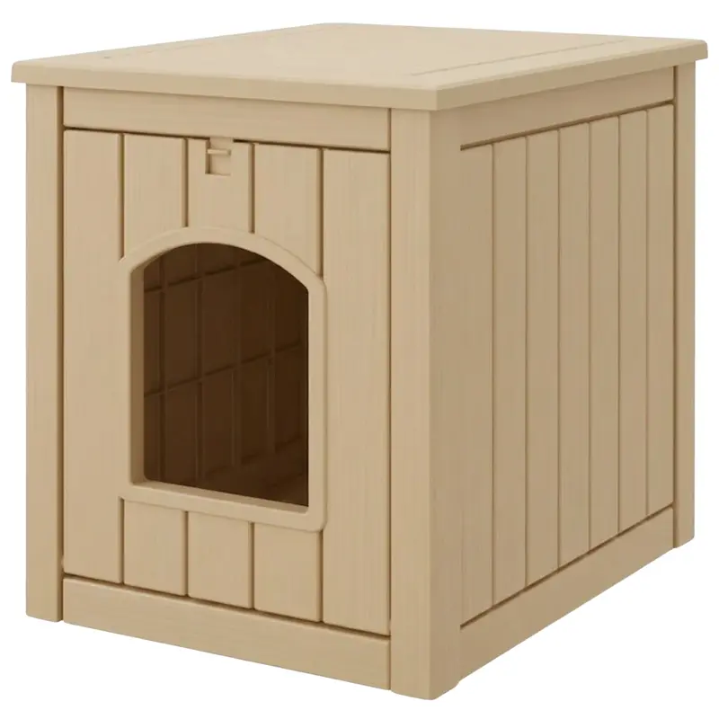 Stylish Cat Litter Enclosure Designed as a Functional Side Table 2