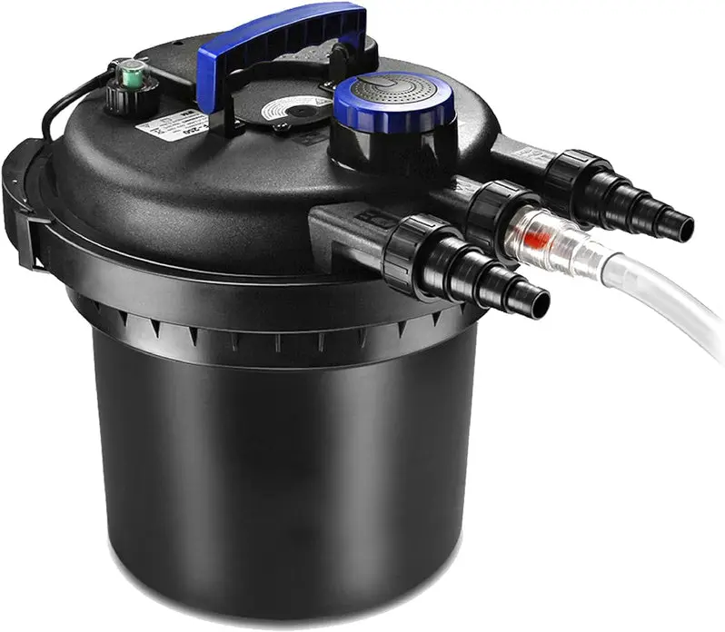 Submersible Pond Filter System – UV-Integrated Biofilter for Ponds up to 8,000 Gallons | Ideal for Koi, Goldfish & Garden Water Features