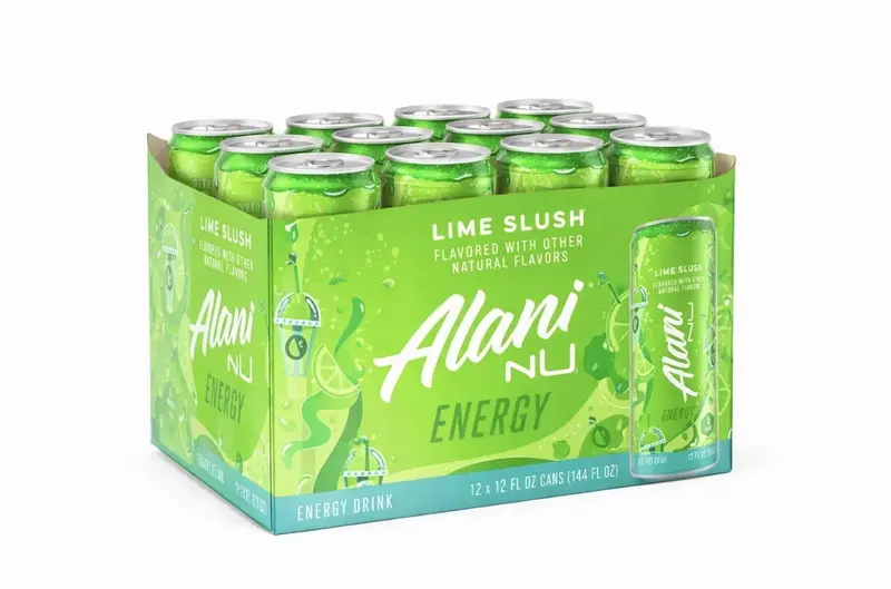 Sugar-Free Lime Slush Energy Drink – 200mg Caffeine, Low-Calorie, 12-Pack (12 Fl Oz)