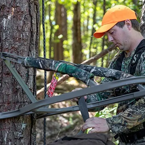 Summit Viper SD Climbing Treestand – Lightweight Aluminum, Padded Seat, 300 lb Capacity + Harness