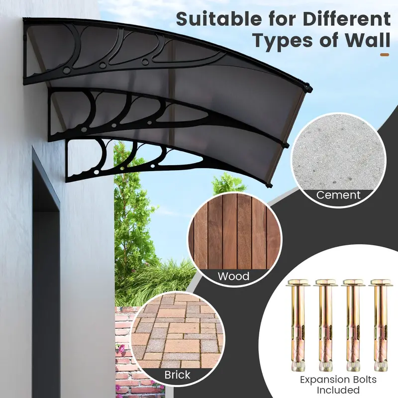 Sun and Rain-Resistant Window or Door Awning – UPF 50+ UV Protection