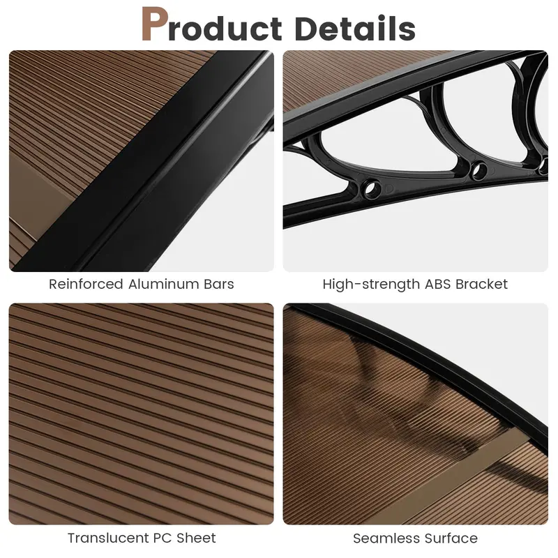 Sun and Rain-Resistant Window or Door Awning – UPF 50+ UV Protection