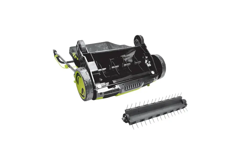 Sun Joe AJ805E Electric Lawn Dethatcher – 15" Width, 13 Amp Motor with Grass Collection Bag