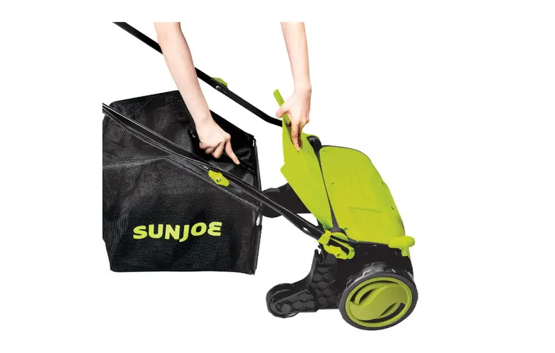 Sun Joe AJ805E Electric Lawn Dethatcher – 15" Width, 13 Amp Motor with Grass Collection Bag