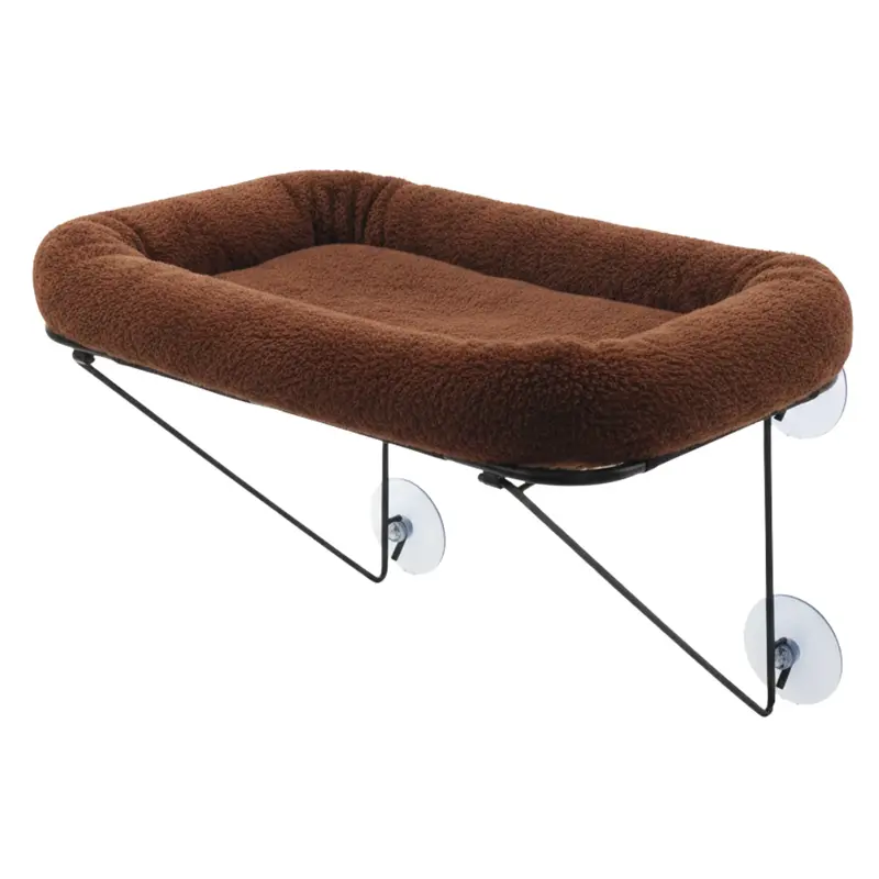 Sunbeam Window-Mount Cat Perch with Metal Frame & Washable Sherpa Bed