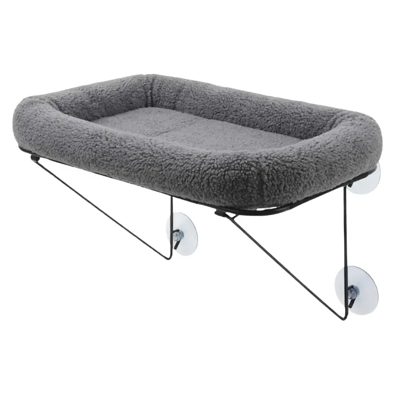 Sunbeam Window-Mount Cat Perch with Metal Frame & Washable Sherpa Bed