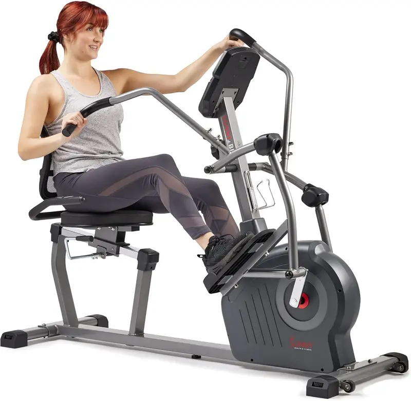 Sunny Health & Fitness Elite Horizontal Cross Trainer for Dual Arm and Leg Conditioning